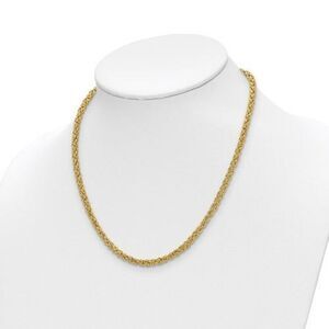 Leslie's 14K Two-tone Polished Link 18 inch Necklace